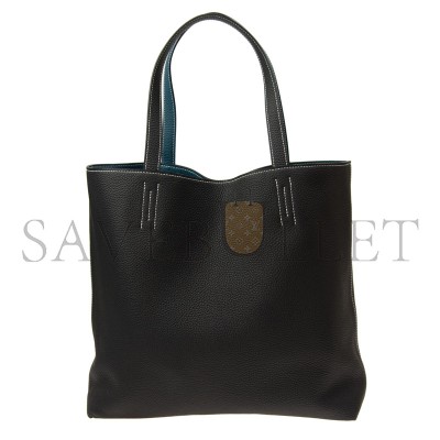 HERMÈS MASTER DOUBLE SENS BAG, REVERSIBLE TOTE BAG DUCK BLUE BLACK (36*32*12cm) HERMÈS MASTER DOUBLE SENS BAG, REVERSIBLE TOTE BAG DUCK BLUE BLACK (36*32*12cm)